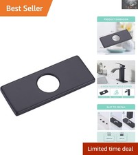 Durable 6 Inch Matte Black Faucet Cover with Foam Gasket for Leak Prevention