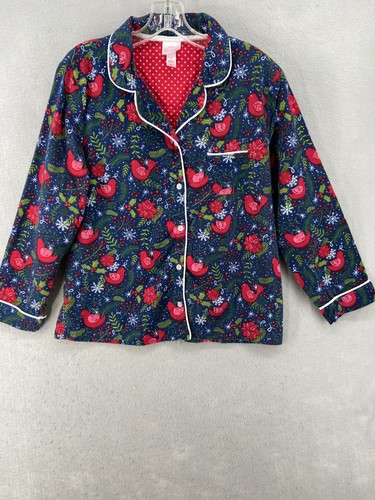 Wondershop Pijama Mujer Talla Mediana Azul Rojo Vacaciones Navidad Pájaros Bolsillos - Imagen 3 de 18