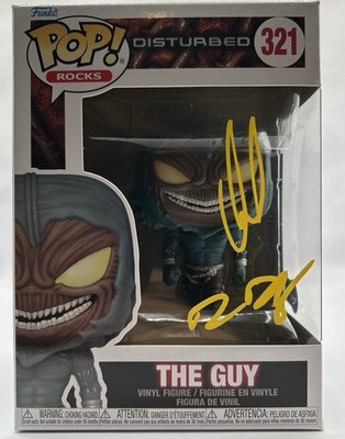 DAVID DRAIMAN & DAN DONEGAN DISTURBED SIGNED FUNKO POP THE GUY - BECKETT COA