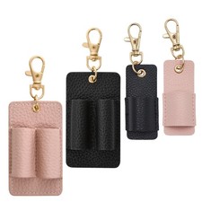 4 Pcs Pen Cover Keychain Holder for Badge Reel Neck Lanyard Portable Keyring