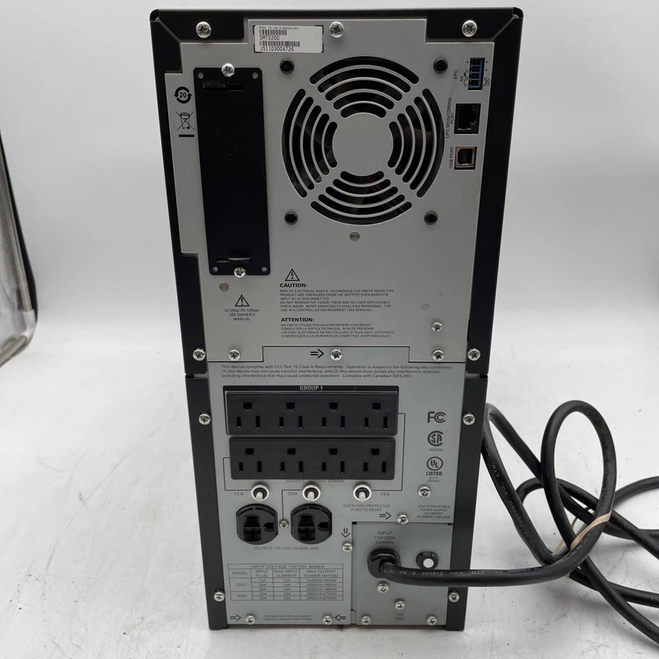 APC Smart UPS 2200 VA SMT2200C No batteries - Image 4 of 4