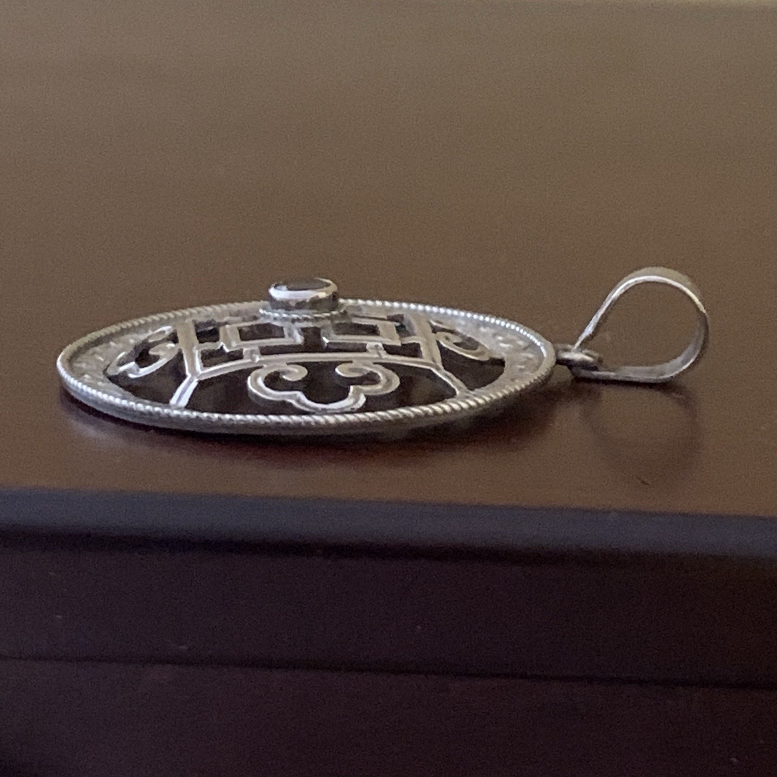 Sterling Silver Round Ornate Scroll Filigree Cuto… - image 9