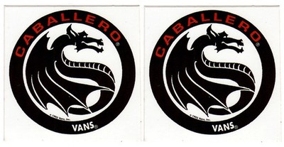 2 VANS SKATING SHOES AUFKLEBER CABALLERO - DRACHE DRAGON