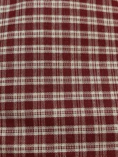 Small Maroon Cream Plaid Cotton Fabric 1.7Y x 44" Width