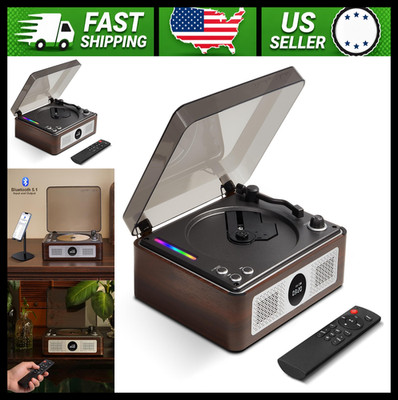 Y11 Retro Bluetooth CD Player with Dual HiFi Speakers & Remote Control