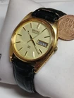 Vintage Seiko SQ 8223-7189 Mens Gold Tone Quartz Watch