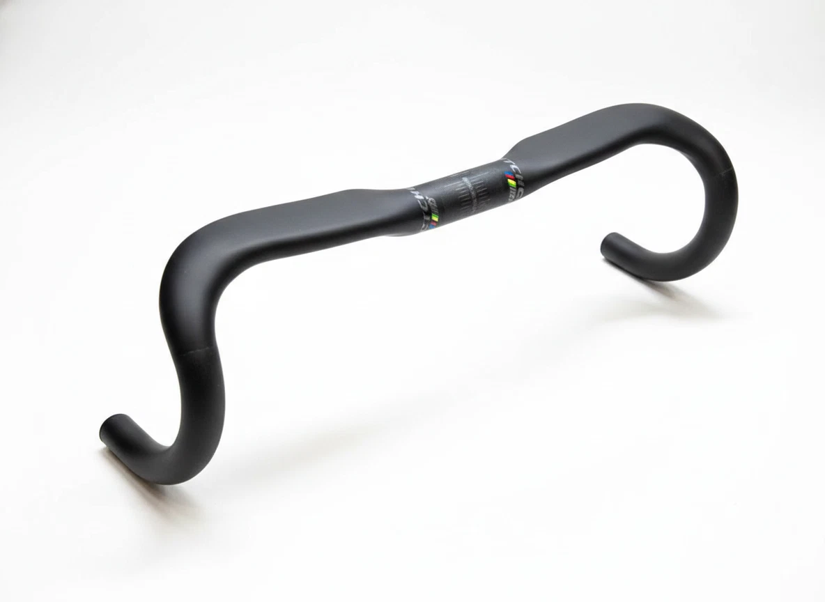 Guidon Vélo De Route En Carbone Avec Potence Intégrée - Largeur 440 Mm, Reach 90 Mm, Drop 125 Mm, Occasion Léger