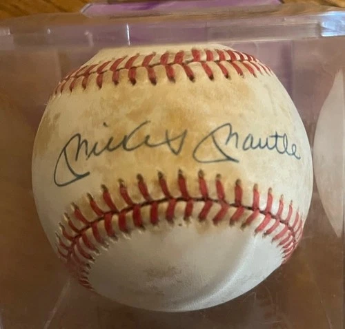 Mickey Mantle Signed Rawlings Autographed American League Baseball