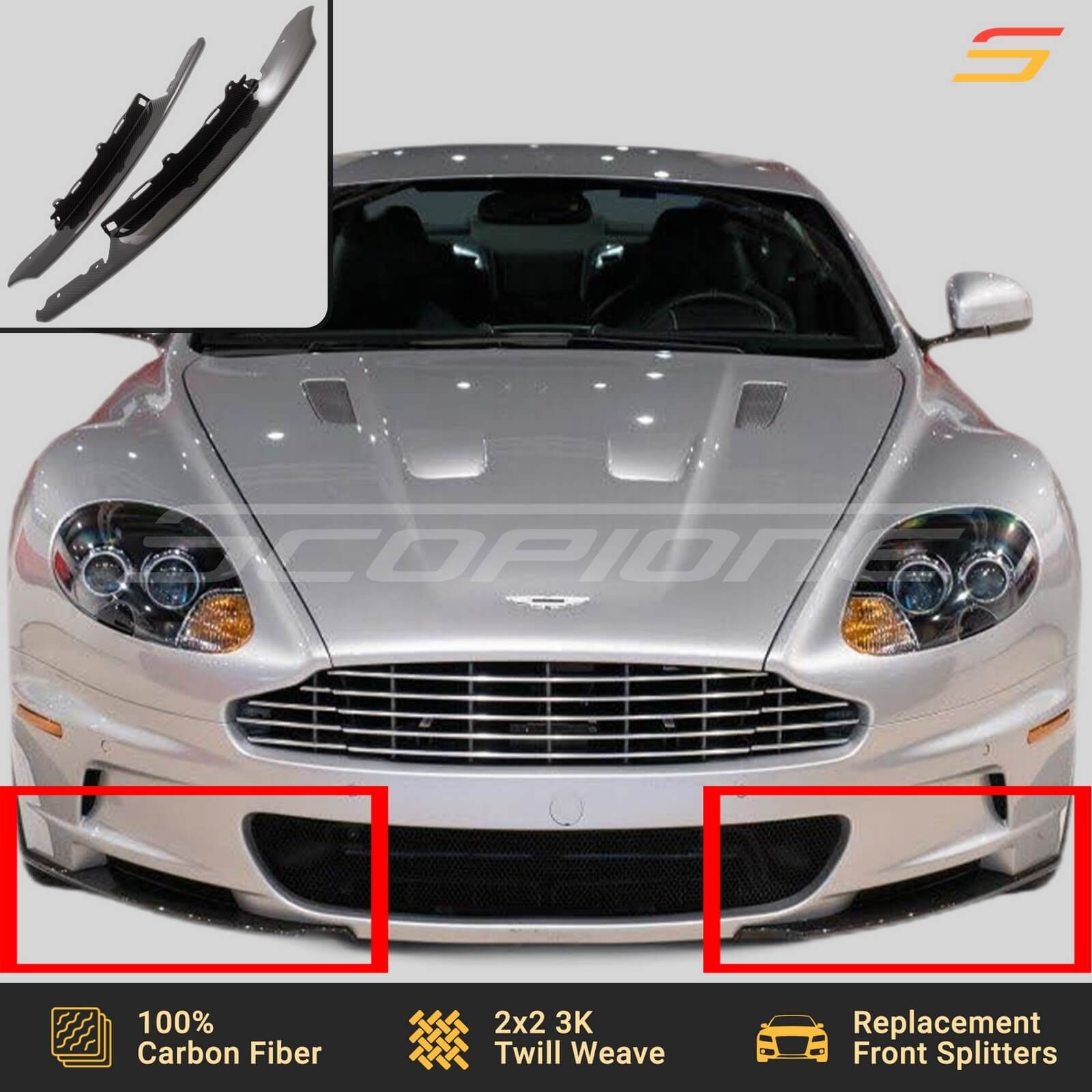 Aston Martin DBS Volante 2008-2012 Front Air dam