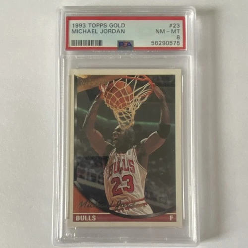 1993-94 Topps Michael Jordan #23 Gold Chicago Bulls PSA 8 Basketball Card
