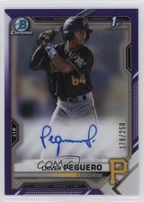 2021 Bowman Chrome Prospect Purple Refractor 178/250 Liover Peguero Auto 0i6p