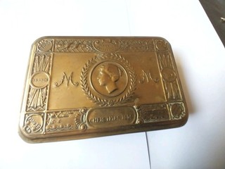 Antique WW1 1914 Princess Mary Christmas Brass gift tin original world war 1