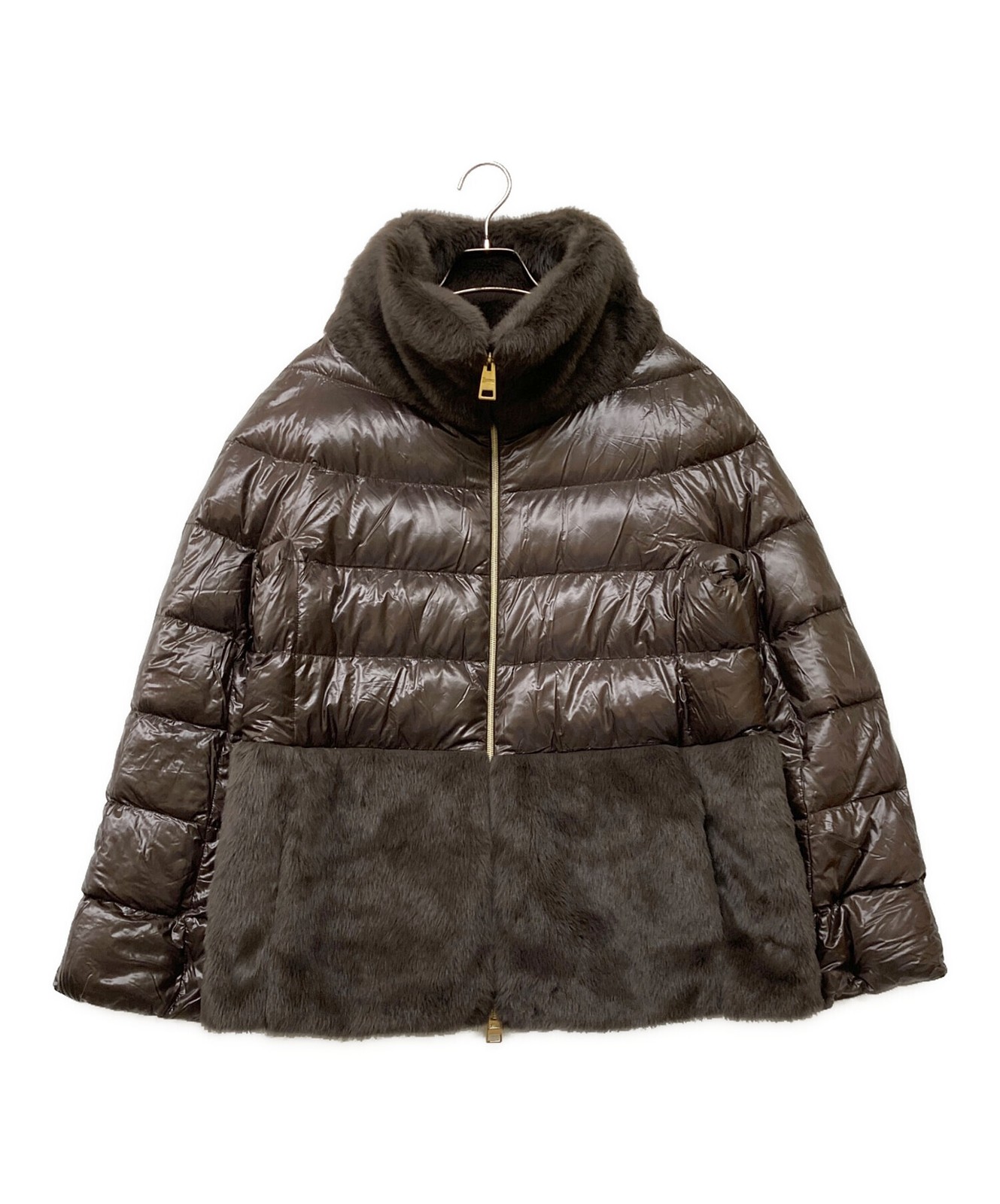 HERNO/ (HERNO) Eco-fur Switch Down Jacket Brown S… - image 1