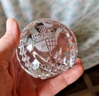 Vintage Waterford Crystal Glass Baseball Red Sox 2007 World Series Paperweight