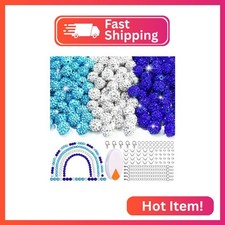 Dowarm 255PCS 10mm Rhinestone Beads for Baseball Rhinestone Necklace Bracelet Je