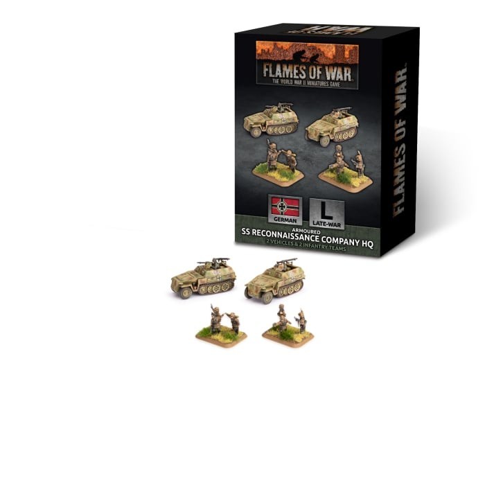 German SS Reconnaissance Company HQ - Late-War - Brand New - Flames of War