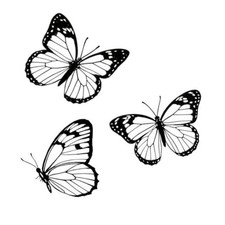 EONBES Black Metal Butterfly Wall Decor Wall Art Wall Sculpture, 3 Pieces