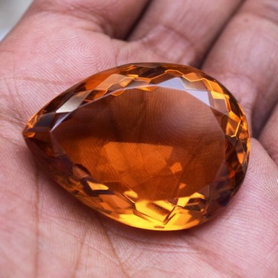 167 Carat Flawless Imperial Topaz Pear Cut Stunning Certified Loose Gemstone