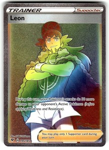 Leon (Secret) 195/185 Vivid Voltage Secret Rare Rainbow Full Art Trainer