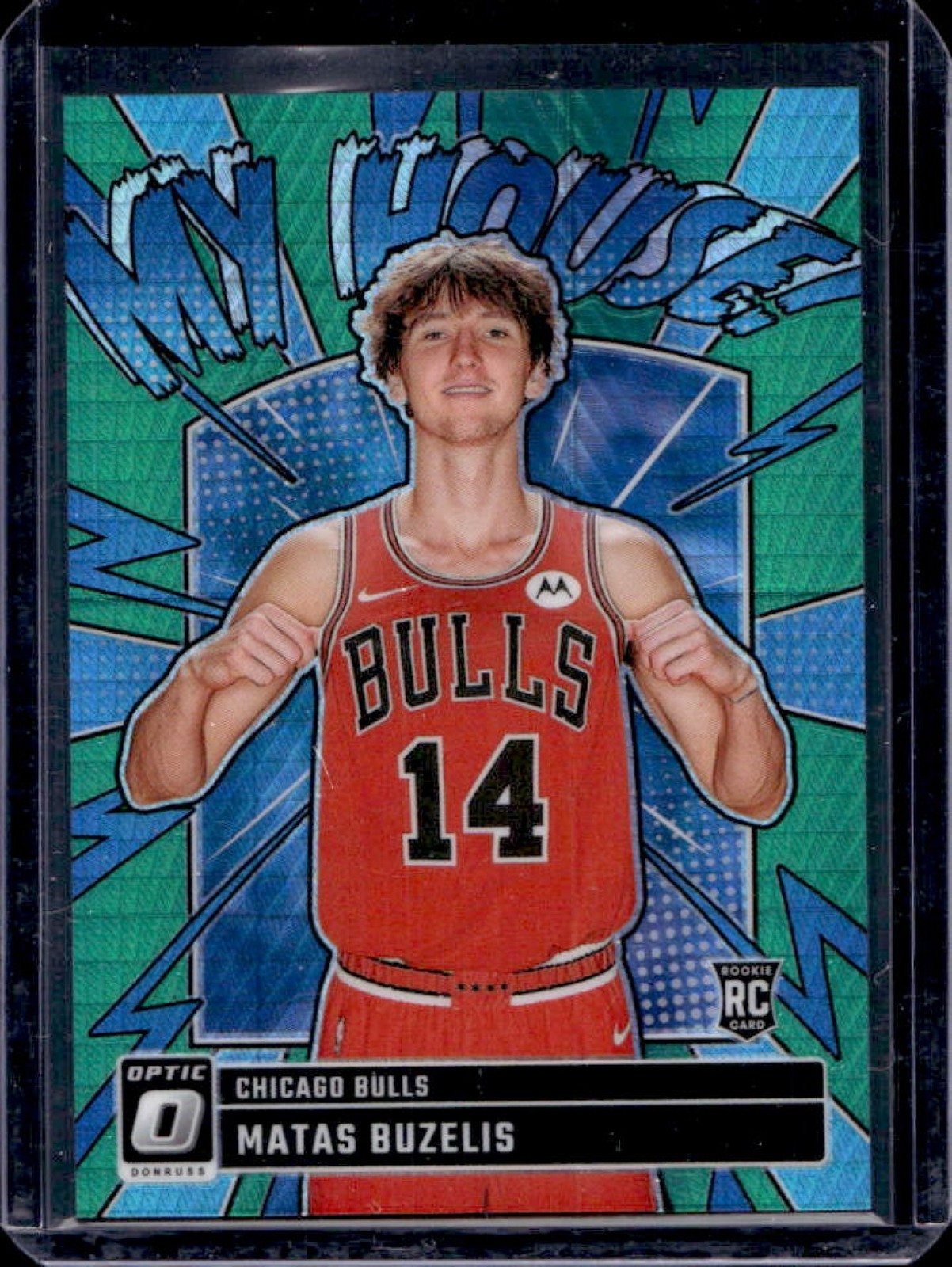 2024-25 Donruss Optic Matas Buzelis My House RC Hyper Green #26/249 Bulls