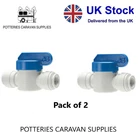 12MM JG PUSHFIT JOHN GUEST 12MM SPEEDFIT INLINE STOP TAP PPMSV041212W PACK OF 2