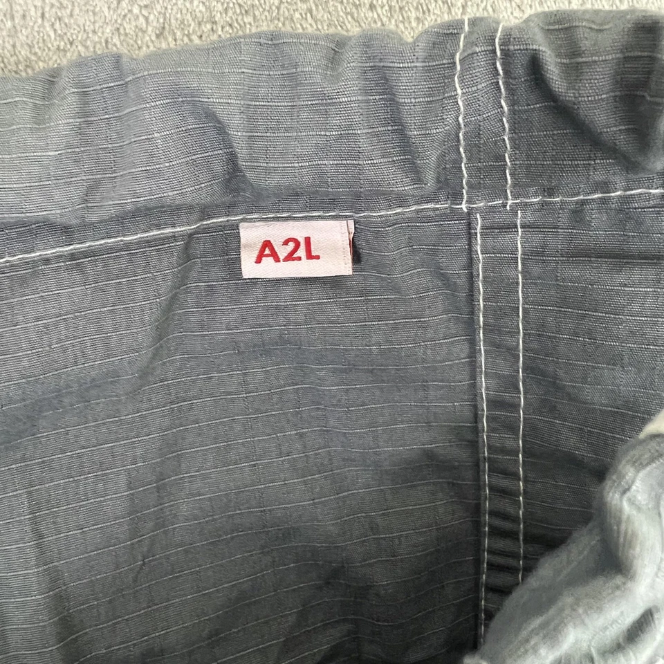 Pantalones BJJ Gi Ripstop A2L Largo Gris Cordón Rodillas Brasileño Jiu Jitsu Uniforme Foto 3 de 4