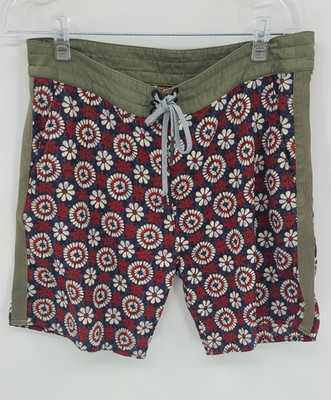 Outerknown Floral Board Shorts Men  32 × 7'' Trunks Surf Swim Volleyball Nylon