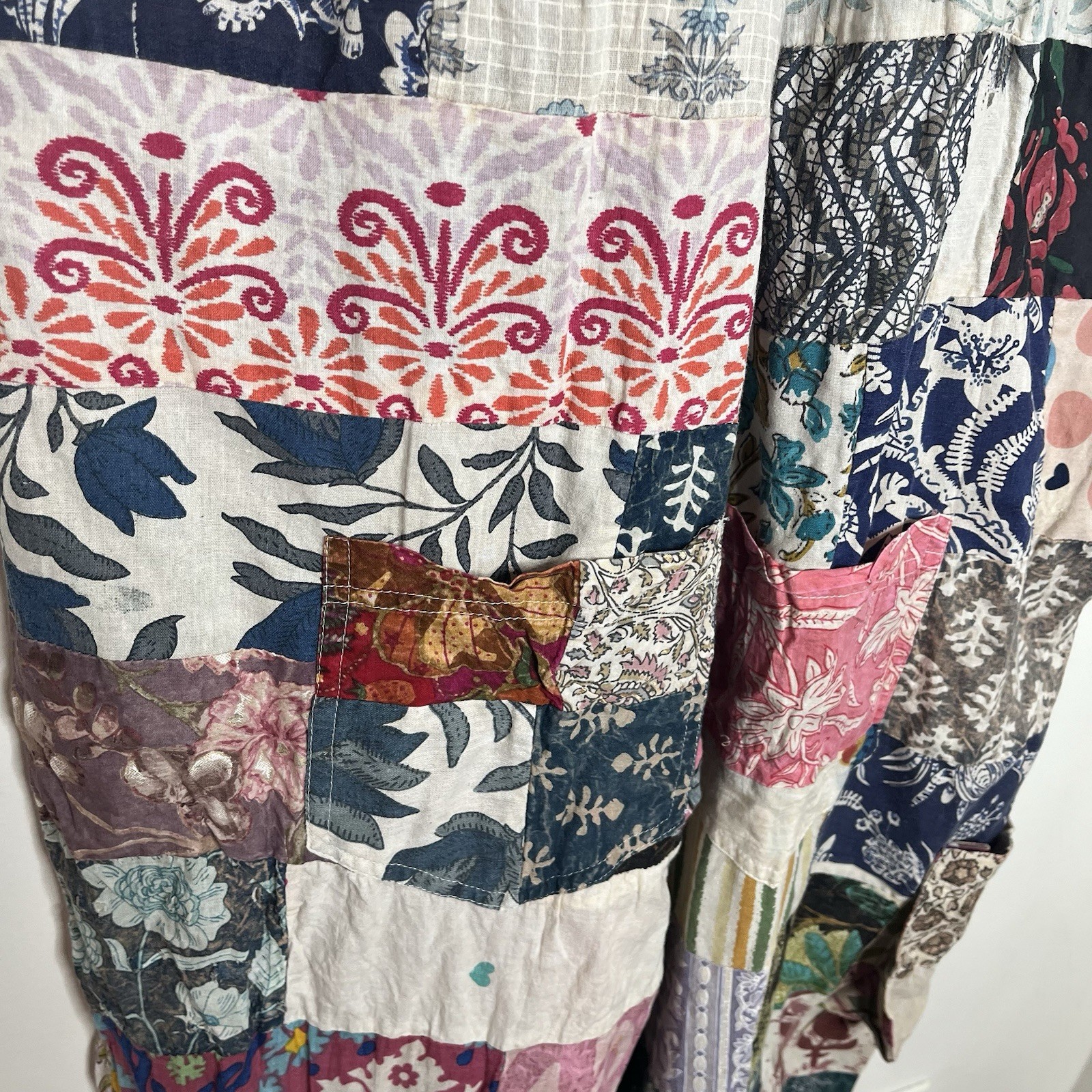 Earthbound Trading Company Patchwork Overalls Wom… - image 8