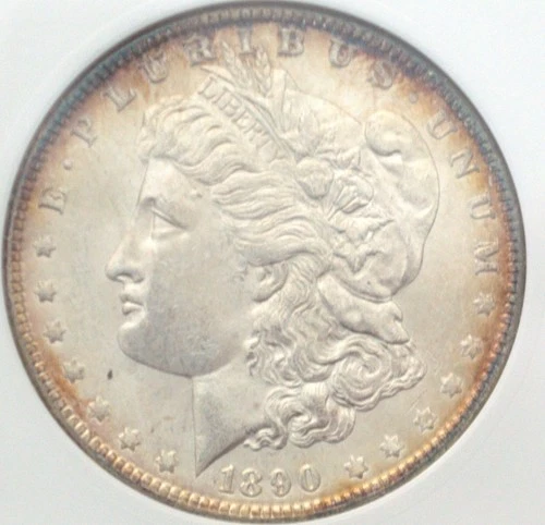 1890 Morgan Silver Dollar ANACS MS-62  GREAT TONING Beautiful coin!