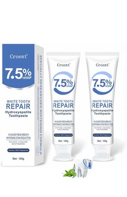 2x Tubes Croent 7.5% nHAP White Tooth Repair Hydroxyapatite Toothpaste