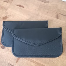 2 Pack Faraday Bag Cell Phone Wallet Blocker Radiation Signal Shielding Case