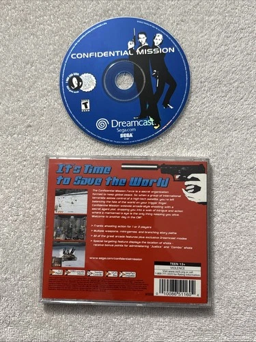 Confidential Mission - Sega Dreamcast (DC) No Manual Tested Working