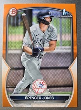 Spencer Jones 2023 Bowman Orange /25 BP-139 1st Bowman Yankees
