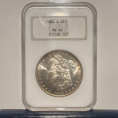 1884-O Morgan Silver Dollar NGC MS64 New Orleans $1 KM#110 **NICE TONER!!!***