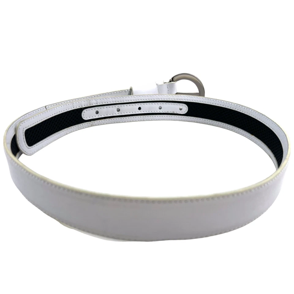 Nike Golf | S | Women's E.86 G-Flex Leather & Brushed Silver Buckle Harness Belt - Image 4 of 4