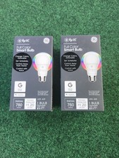 NEW 2-Pack C by GE LED A19 Dimmable Smart LED Light Bulb - Multicolor action