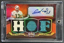 DAN MARINO 2009 TOPPS TRIPLE THREADS #TTRA-95 JERSEY RELIC AUTO RED 07/15