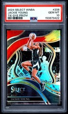 2024 Select WNBA Jackie Young RARE TIE-DYE PRIZM /25 PSA 10 GEM Pop 3! LV Aces