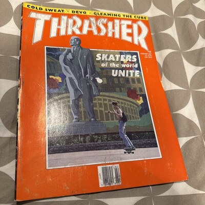 Vintage THRASHER Skate Magazine February 1989 Gleaming  Cube DEVO