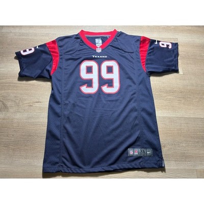 Nike Houston Texans JJ Watt 99 Youth XL Navy Blue Football Jersey NFL On Field