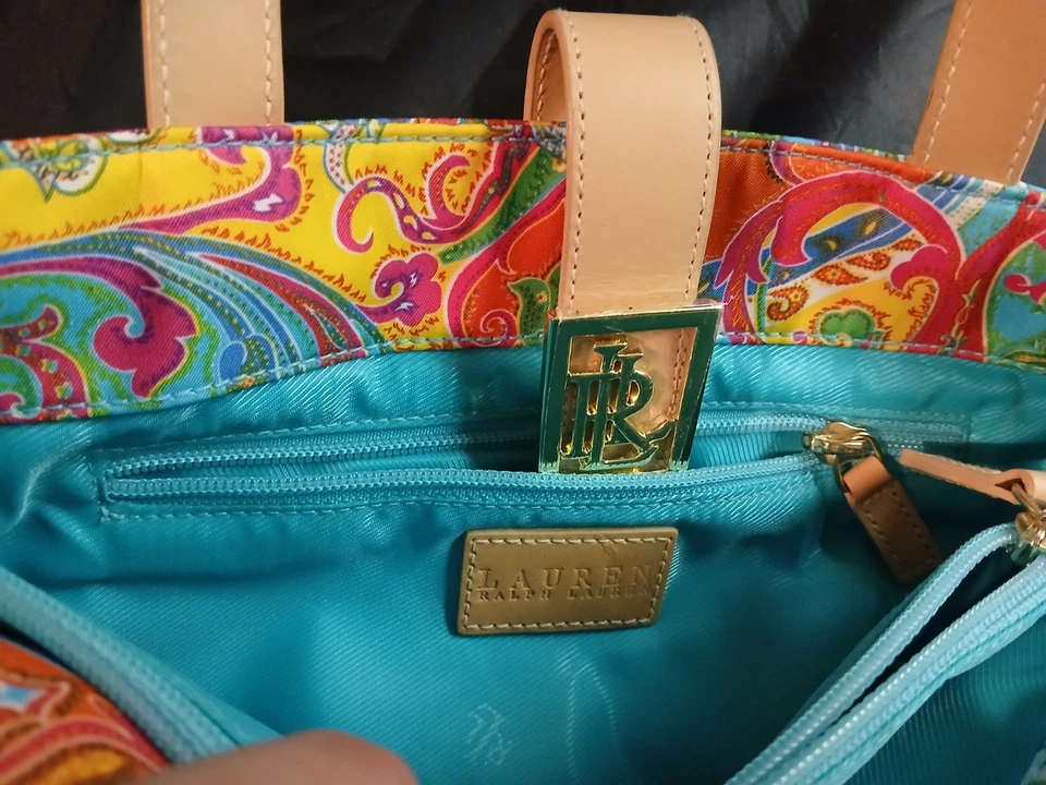 Bolso de mano Ralph Lauren estampado cachemir Foto 4 de 4