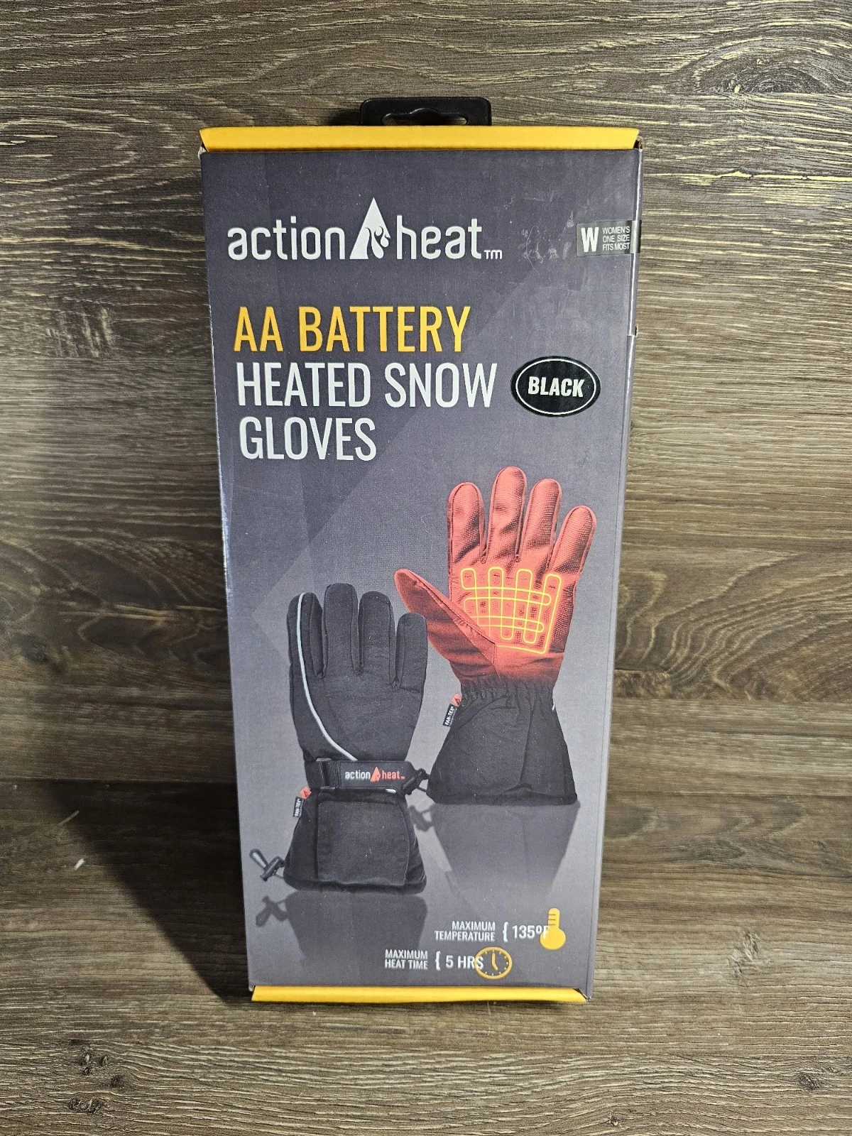 Action Heat Womens Heated Snow Gloves AA Battery AH-GV-AA-01-W