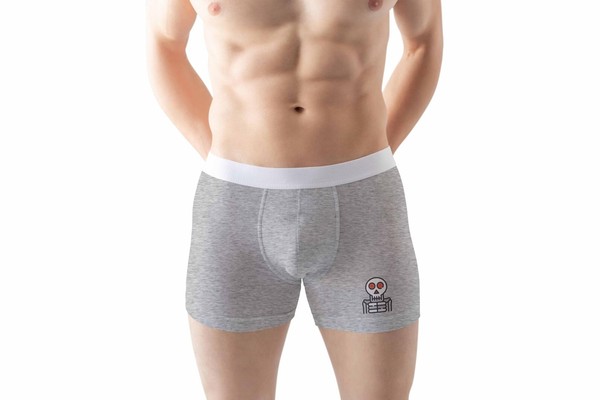 Boxershorts Herren GrüN Baumwolle GrößE M Modell-Nr. 12345 Grau-image