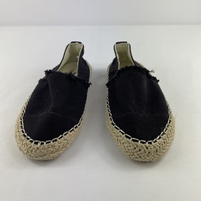Chloe K New York Black Paradise Canvas Espadrilles Child Size 12