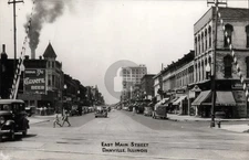 Danville IL Illinois E Main Street Scene Tavern Beer RPPC Photo Postcard COPY