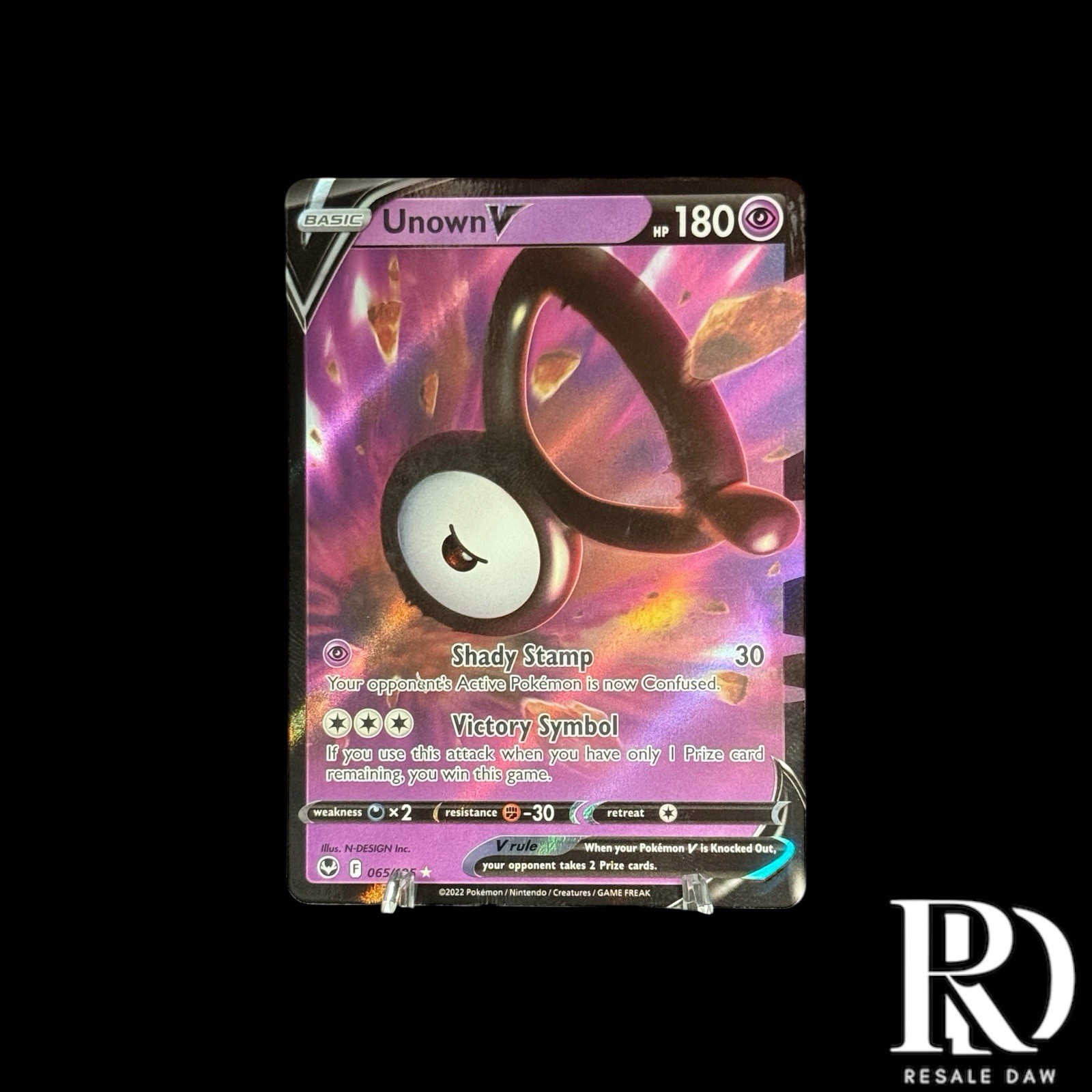 Unown V 065/195 Pokemon Silver Tempest Ultra Rare Holo NM Pack Fresh Shield