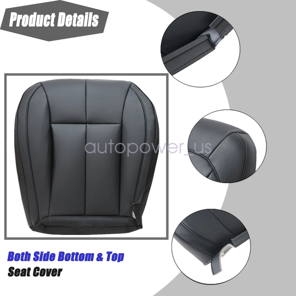 For 1999 2000 2001 2002 2003 2004 Jeep Grand Cherokee Leather Seat Cover Black - Image 4 of 4
