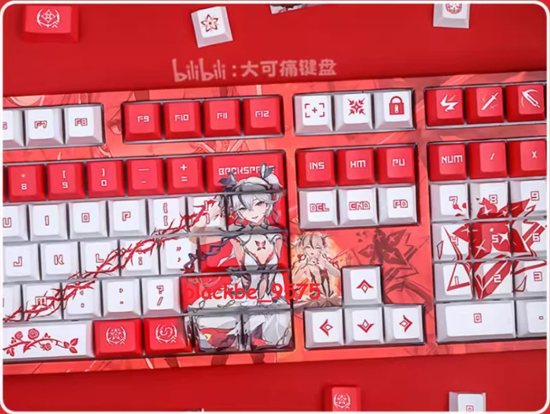 Anime Game Camellya PBT Key Caps Keycaps for MX Mechanical Keyboard Accessories - Image 3 of 4