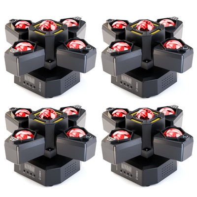 4 IN1 RGBW DJ Light w/ Laser Effect 4 Arms Moving Head Light DMX Stage Light