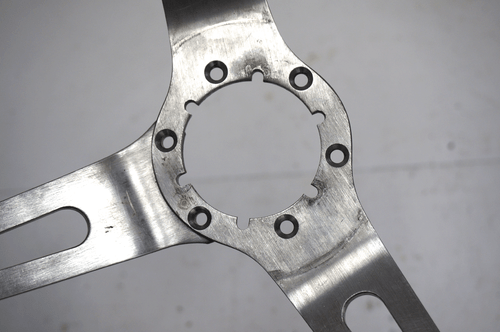 1969-1975 Chevy Corvette C3 Steering Wheel Used Black W/Stainless Spokes Nice - Picture 4 of 7
